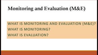 What is Monitoring and Evaluation MampE  TksF [upl. by Wylma246]