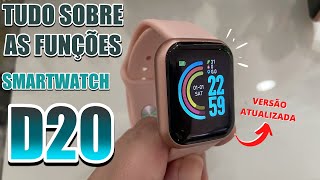 TUDO SOBRE AS FUNÇÕES DO SMARTWATCH D20 OU Y68 APRENDA USAR O D20 E TAMBÉM O APP FIT PRO [upl. by Whittemore]