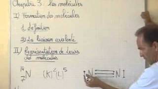 cours seconde  chimie ch3  représentation de lewis de N2 [upl. by Proudman]