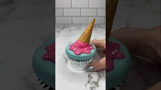 Melting 🫠 ice creams cupcake cakeart cakedecorating baking shortsfeed cutefood cakedbyrach [upl. by Nylarad]