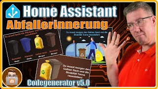 Abfallerinnerung 2024 🚮Home Assistant  Codegenerator Abfallkarten und Popup detailliert erklärt [upl. by Meridel]