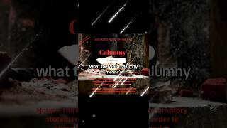 Calumny booktube reader author booktok words wordmeaning fypage fyp shortsyoutube shorts [upl. by Lemaj]