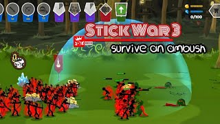 Stick war 3 Gameplay vs Archis on Ambush Stick war mod apk unlimited gems unlock all skin fast build [upl. by Alohcin]