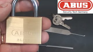 32 Abus Model 8450 Padlock SPPd How to Beat Security Pins [upl. by Brabazon753]