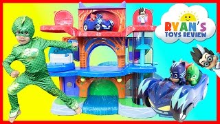 PJ Masks Headquarters Playset with Catboy Gekko and Owlette [upl. by Fabrianna]