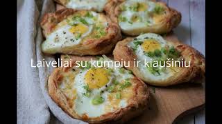 Greitos bandelės su kumpiu ir kiaušiniu  Quick buns with ham and egg [upl. by Adnerol]