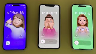 Incoming Call  FaceTime IPhone series Pro Max11 Pro Max vs IPhone 14 Pro Max vs IPhone 15 Pro Max [upl. by Sheree]