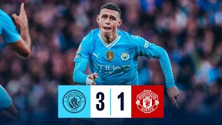 HIGHLIGHTS SUPERB FODEN BRACE INSPIRES CITY TO DERBY TRIUMPH  Man City 31 Man United [upl. by Ohaus]