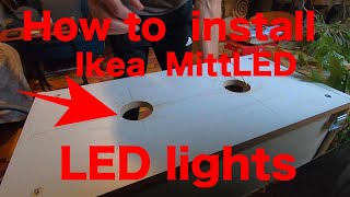 How to install Ikea MittLED LED round lights inside cabinet [upl. by Castara]