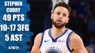 Stephen Curry does it all AGAIN with 49 PTS amp 10 3PM vs 76ers  NBA Highlights [upl. by Eledoya957]