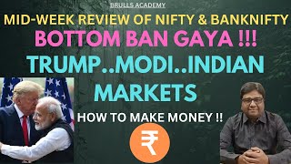 Nifty amp Banknifty Strategy prediction I Trump amp Modi I BOTTOM  Stock Market I Brullsacademy [upl. by Latvina486]