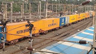 A goods train is moving towards destination  Video  Sataragachi Rly Junction  S E Railway [upl. by Mcconaghy197]