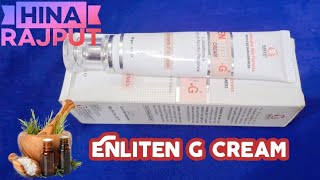 EnlitenG Cream Skin Whitening Cream With Glutathione and vitamin C  Review [upl. by Largent814]