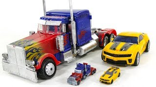 Transformers Big OverSized 50cm Custom Optimus Prime Battle OPS Bumblebee Vehicle Car Robots Toys [upl. by Nugent]