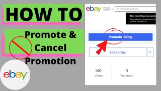 HOW TO PROMOTE LISTINGS and HOW TO STOP PROMOTING  eBay [upl. by Chaddie555]