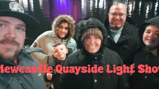 Newcastle Quayside Light Show New Years Eve 20232024 [upl. by Cyrille]