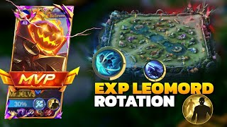 EXP LEOMORD PROPER ROTATION amp SKILLS MANAGEMENT GAMEPLAY mobile legends [upl. by Eirojam]