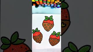 Lets Color Yummy Strawberries🍓 ASMR Coloring asmr relaxing coloringbook coloring art [upl. by Namreh746]