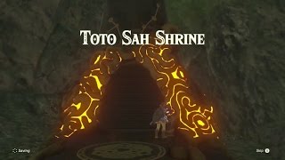 Zelda Breath of the Wild  Toto Sah Shrine  Dueling Peaks Tower Region [upl. by Ysabel]