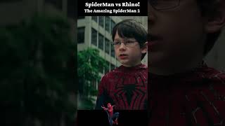 SpiderMan vs Rhino  The Amazing SpiderMan 2  movie clip [upl. by Leonora125]