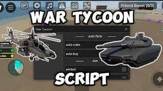 War Tycoon Script  Inf Money  AutoFarm  PASTEBIN [upl. by Hewie675]