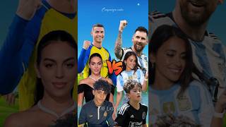 Family Ronaldo Vs Family Messi 💥 ronaldo messi shorts [upl. by Shadow278]