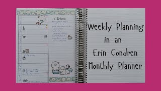 Weekly Planning in an Erin Condren Monthly Planner  16th Sept [upl. by Hallam]