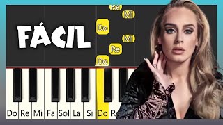 ADELE  SET FIRE TO THE RAIN  PIANO TUTORIAL FÁCIL [upl. by Santana]