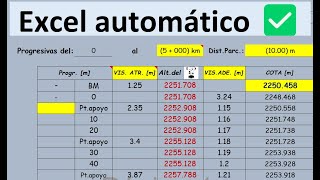 Nivelación topográfica  Plantilla Excel Profesional ✅ [upl. by Atteuqcaj]