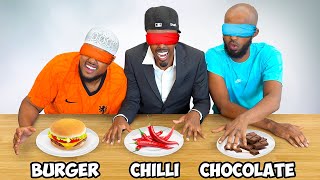 Guess The Food Challenge Ft Chunkz amp Darkest man [upl. by Bradleigh]