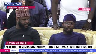 Seyi Tinubu Visits Gov Zulum Donate Items Worth Over N500M [upl. by Ahsekat886]