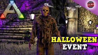 HALLOWEEN EVENT TRICK OR TREAT FLYING ON A BROOM DECORATIONS  RAGNAROK  ARK SURVIVAL EVOLVED [upl. by Aneala]