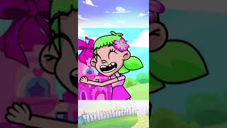 Pink vs Black 🏰💖⚔️ Battle of the Castles pink black funny cartoon [upl. by Adnawak]