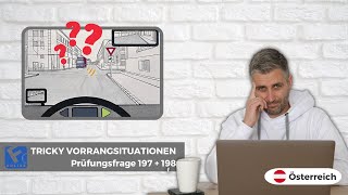 TRICKY VORRANGSITUATIONEN I FAHRPRÜFUNG FRAGE 197  198 [upl. by Hynes112]