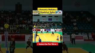 PM CUP NVA 2081 Hemanta Malla Ko Headshut Spike TAC Vs APF🎖🏐 keepsupporting volleyball shorts [upl. by Nospmas]