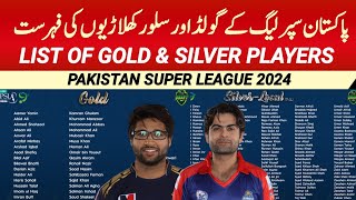 PSL 2024  List of All Players In PSL 9 draft Gold amp Silver  PSL 9 International Players [upl. by Ttennaj]