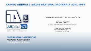 JUSforYou  Corso Annuale Magistrato Ordinario 13 febbraio 2014 [upl. by Norret]