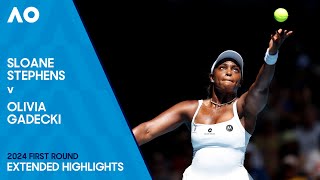 Sloane Stephens v Olivia Gadecki Extended Highlights  Australian Open 2024 First Round [upl. by Sik]