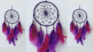 COMO HACER UN FÁCIL Y HERMOSO ATRAPASUEÑOS  HOW TO MAKE AN EASY DREAMCATCHER 🌙✨ [upl. by Naimerej]