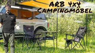 Die neuen ARB 4x4 Campingmöbel Pinnacle und Base Camp [upl. by Nylecsoj]