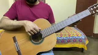 First Fingerstyle Classical Guitar Practice Apoyando 35 BPM [upl. by Ploss]