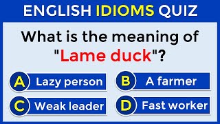 English Idioms Quiz  CAN YOU SCORE 3030 challenge 62 [upl. by Tala]