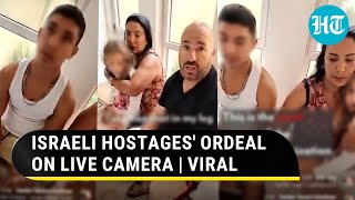 Hamas Militants Live Stream Israeli Hostages Plea Before Whisking Them Into Gaza  Watch [upl. by Anawahs115]