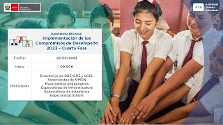 Asistencia técnica Implementación de los Compromisos de Desempeño 2023 – Cuarta Fase [upl. by Appleton]