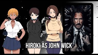 NTR Kokujin no Tenkousei react to Hiroki as John WickJohn WickKeanu Reeves Gacha React [upl. by Anita]