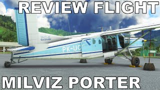 MILVIZ PC6 Porter  REAL PILOT  Mountain Cargo Run  Full Flight Review  MSFS [upl. by Jewelle791]