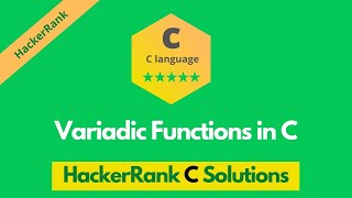 HackerRank Variadic functions in C problem solution  C problems solutions  Programmingoneonone [upl. by Eaned]