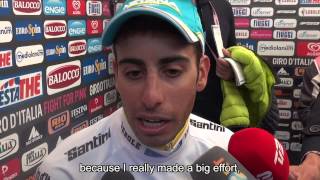 Giro dItalia 2015  stage 19 Fabio Aru and Alberto Contador post race interviews [upl. by Mayfield565]