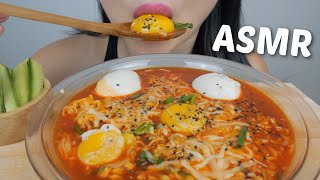 ASMR Samyang Spicy Stew Noodles with Soft Boiled Eggs NO Talking Eating Sounds  NE Lets Eat [upl. by Letha]