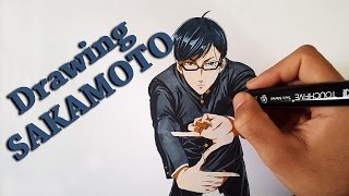 Drawing Sakamoto From Sakamoto Desu Ga [upl. by Sidoma]